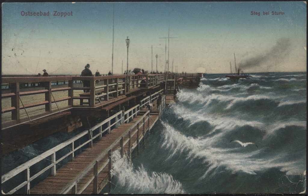 Widok nadmorski, molo