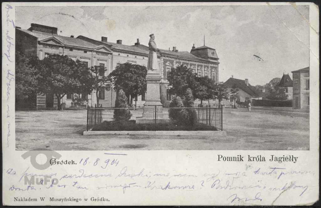 widok: Gródek, pomnik Jagiełły