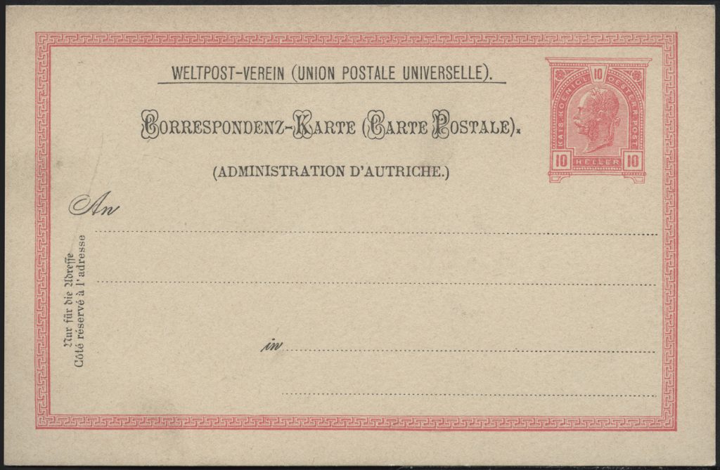 Czerwony nadruk pocztówkowy