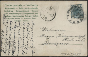 Zielony nadruk pocztówkowy