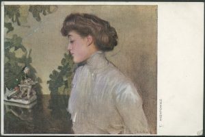 Reprodukcja malarstwa, "Portret kobiety", Teodor Axentowicz