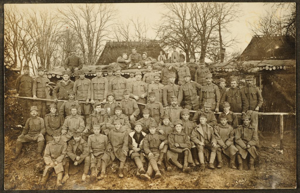 Grupa zołnierzy i oficerów austriackich, portret zbiorowy