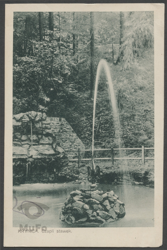 Krynica, widok, park, "Czapli stawek"