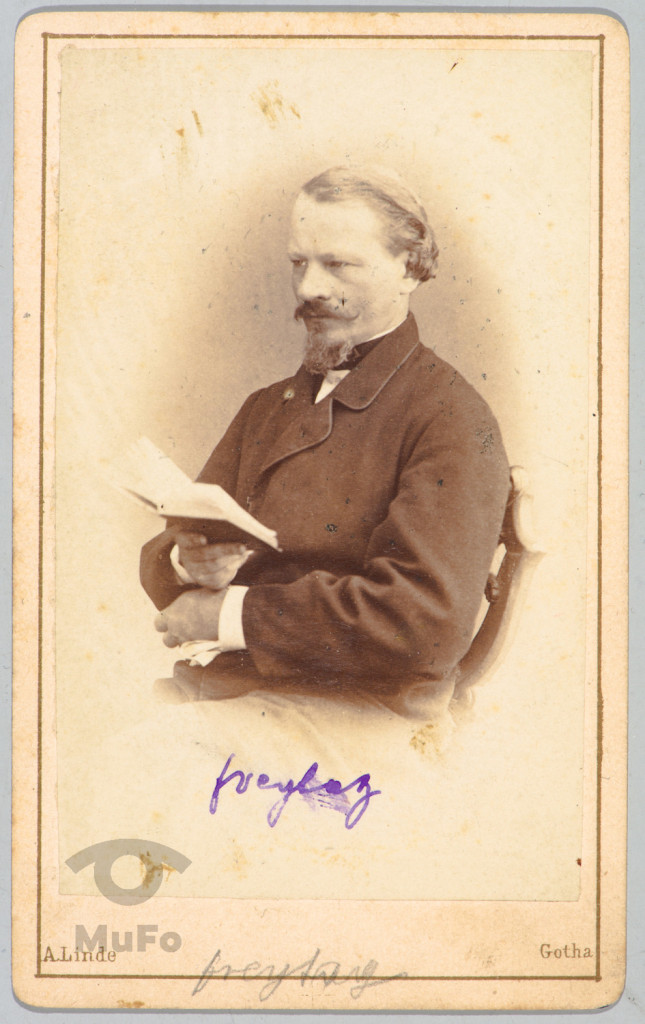 portret, pisarz niem. Gustaw Freytag