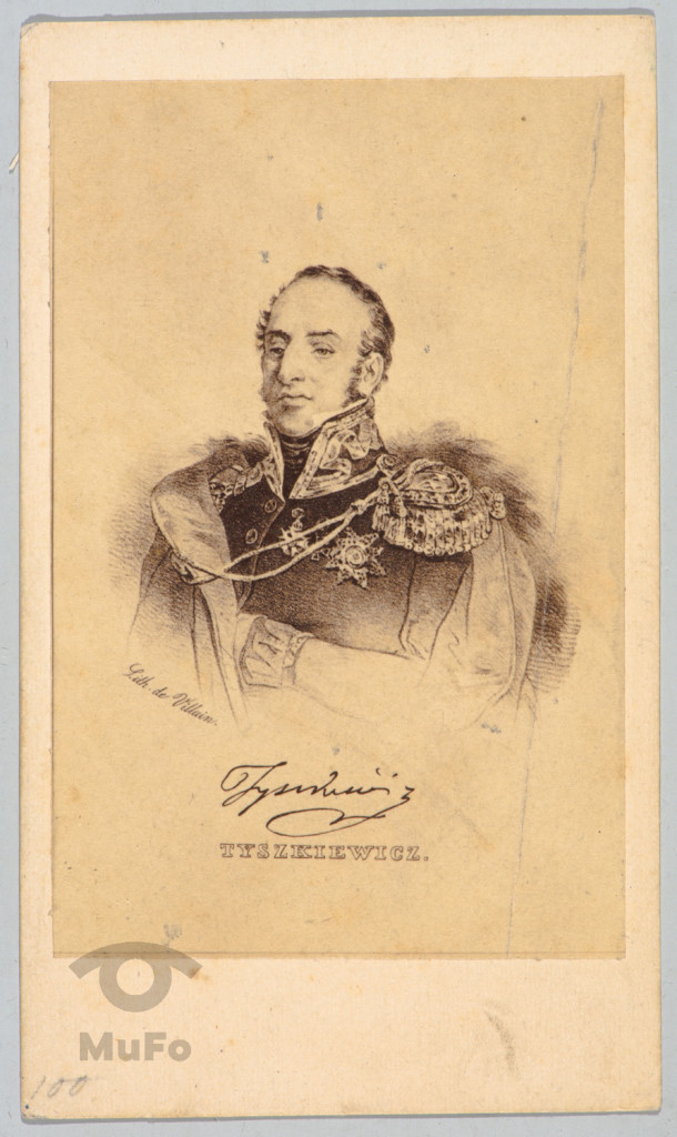 Tadeusz Tyszkiewicz, portr., reprodukcja fot. grafiki - litogr.