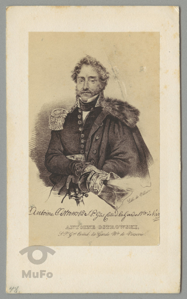 Antoni Ostrowski, portr., reprodukcja fot. grafiki (litografia)