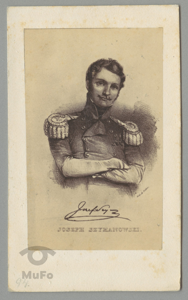 Józef Szymanowski, portr., reprodukcja fot. grafiki, lit.
