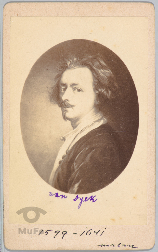 Anton van Dyck, autoportret (Luwr?) reprodukcja fot. obrazu wg drzewor. sztorc.