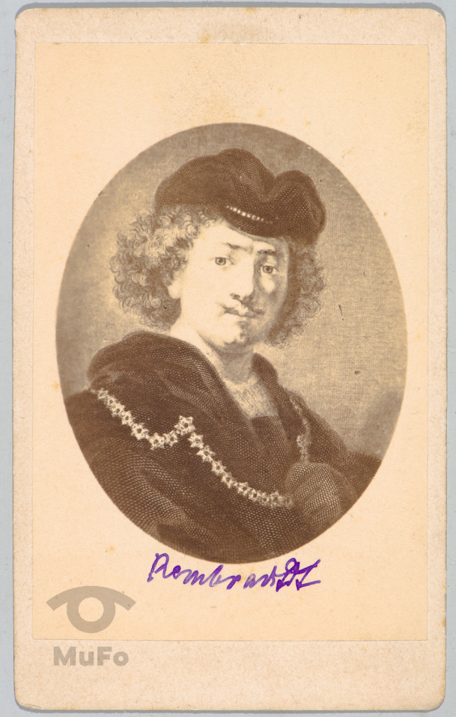 Rembrandt, portr., reprodukcja fot. obrazu mal. z grafiki (drzeworyt  sztorcowy)