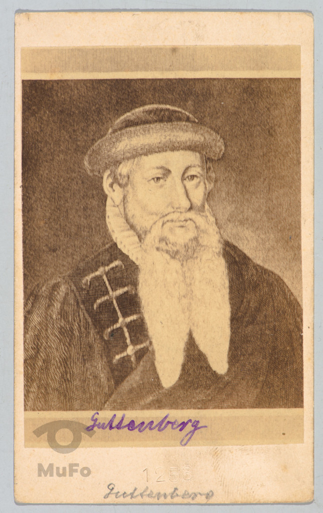 Jan Gutenberg, portr., reprodukcja fot. grafiki