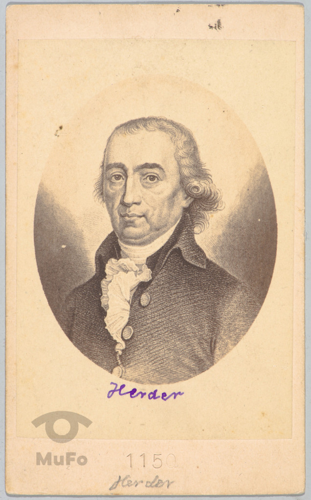 J.G.Herder, portr. w owalu, reprodukcja fot. grafiki