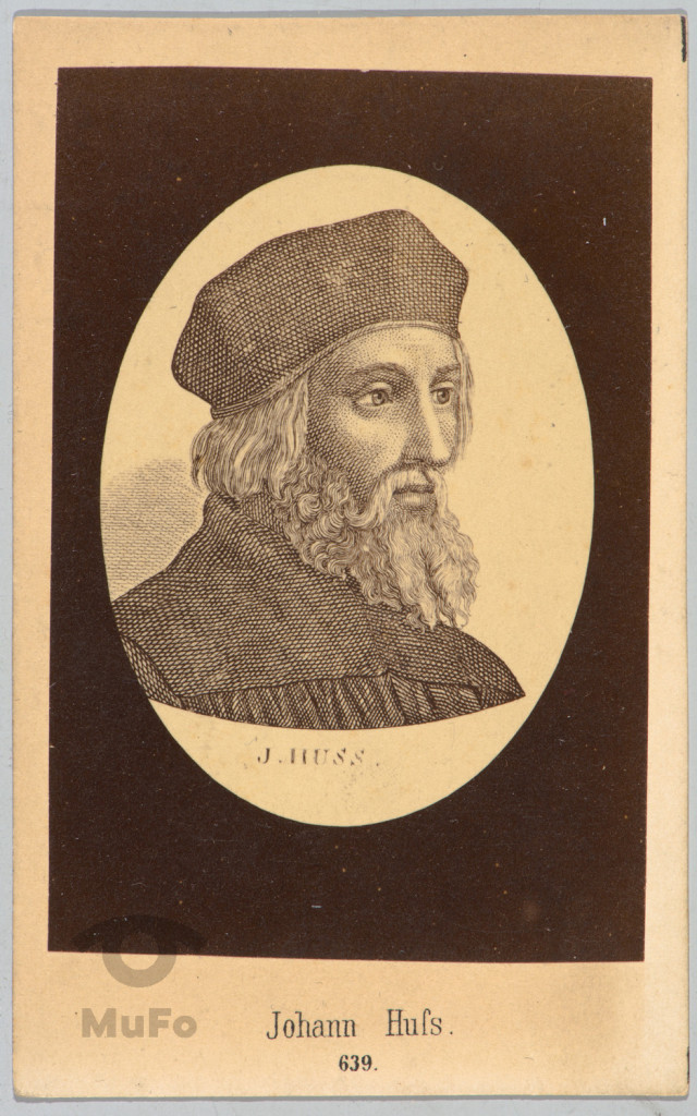 Jan Hus, portr., reprodukcja fot. grafiki