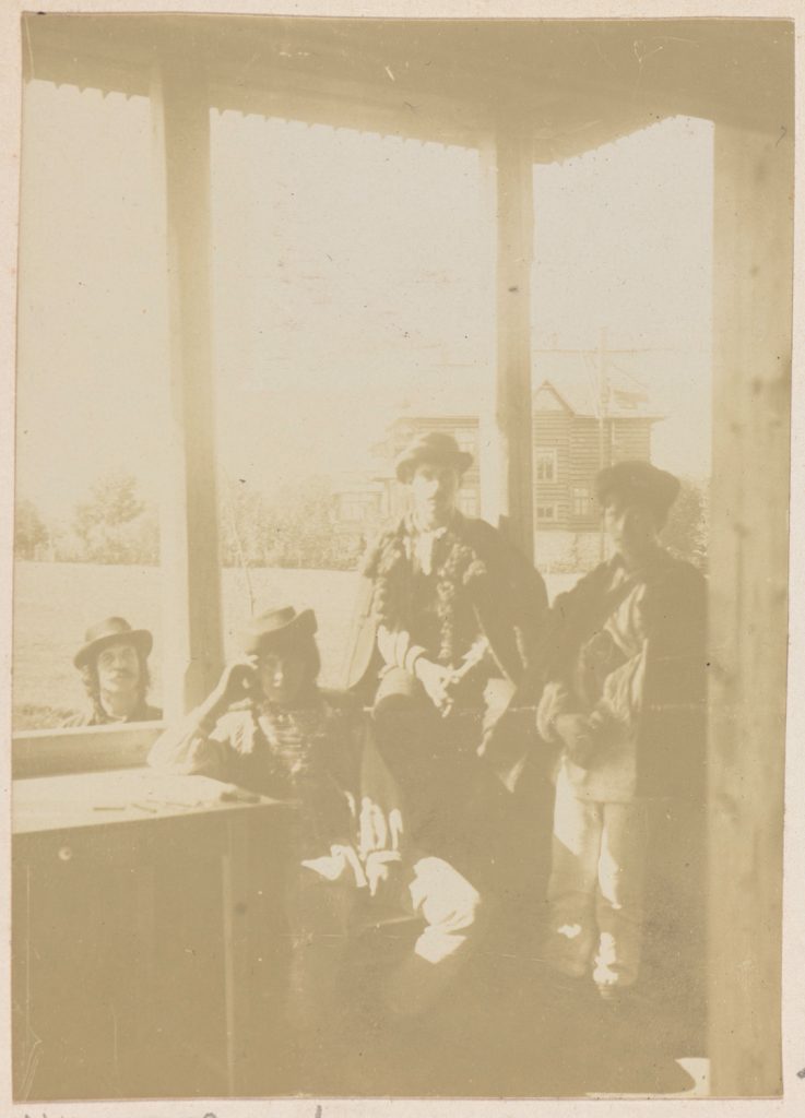 Zakopane, scena na werandzie chałupy