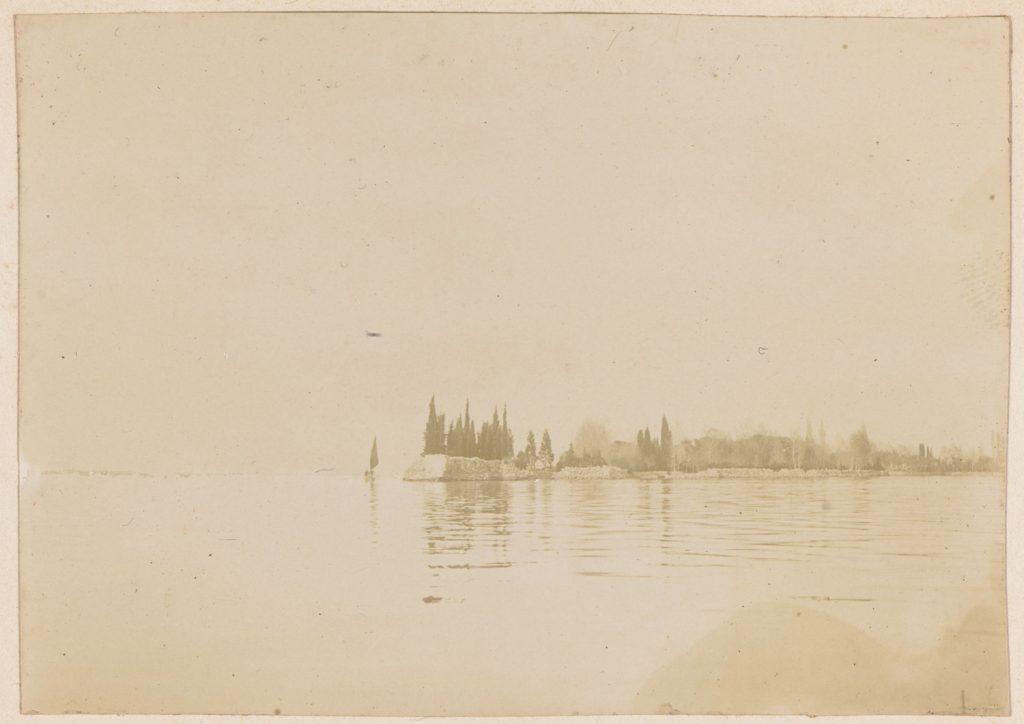 pejzaż - brzeg jeziora (?)