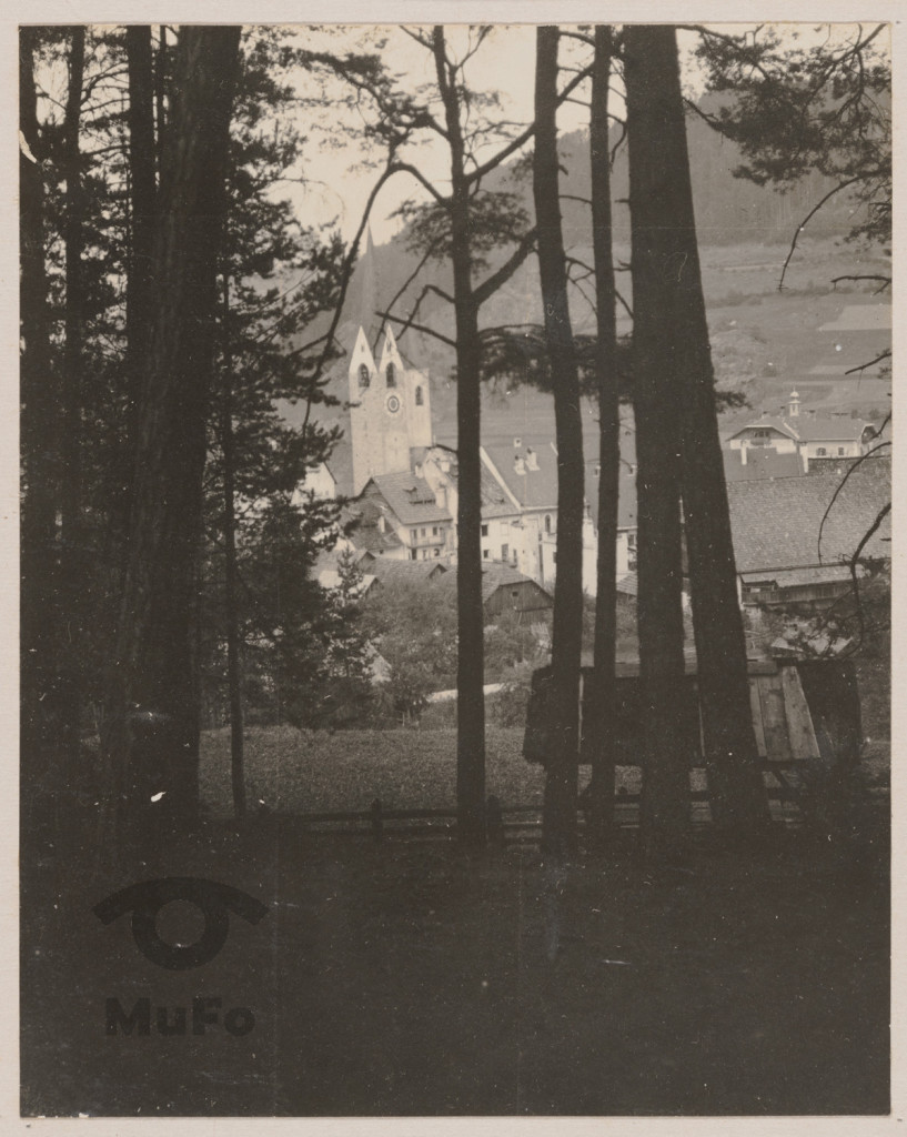 Fragment panoramy, kościół w St. Lorenzen.
