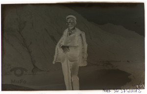 K. Obuchowicz w górach, portret