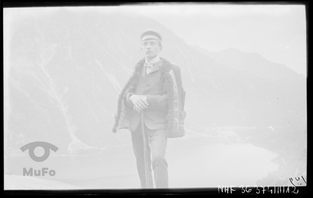 K. Obuchowicz w górach, portret