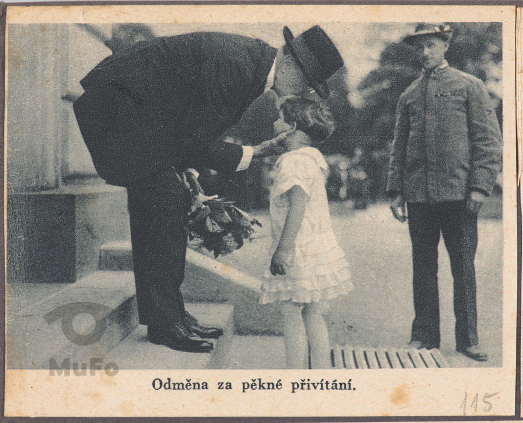 wklejka, Tomasz Garrigue Masaryk, przywitanie z dziewczynką
