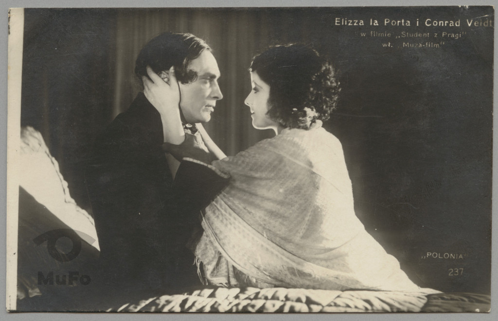 para aktorów Elizza la Porta i Conrad Veidt w scenie z filmu "Student z Pragi"