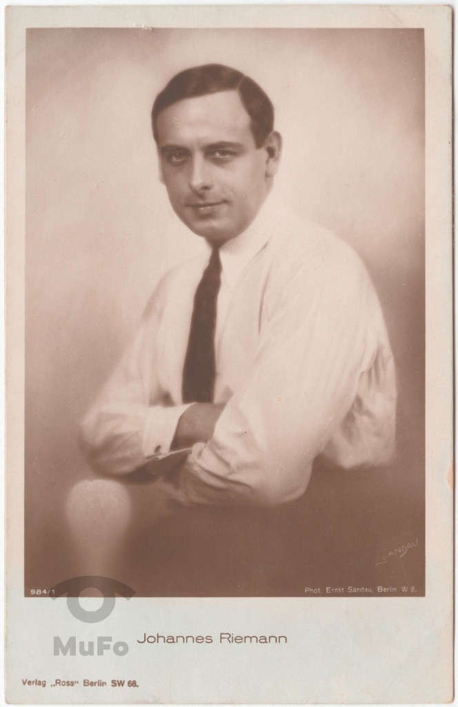 aktor Johannes Riemann , portret