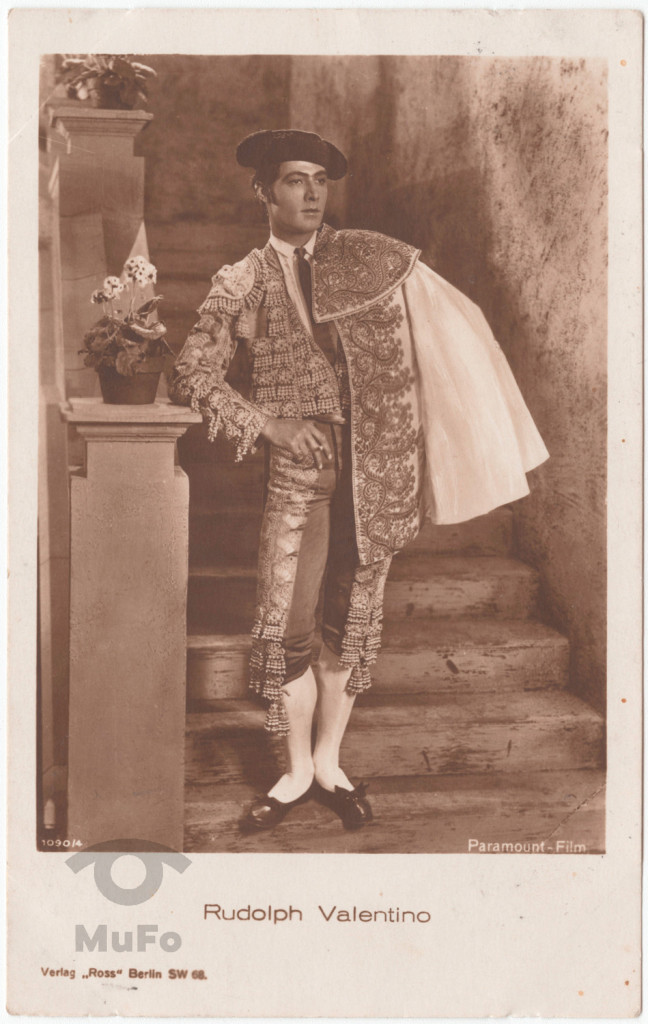 aktor Rudolf Valentino portret w stroju toreadora