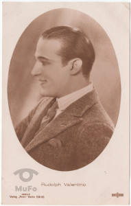aktor  Rudolf Valentino, portret popiersie