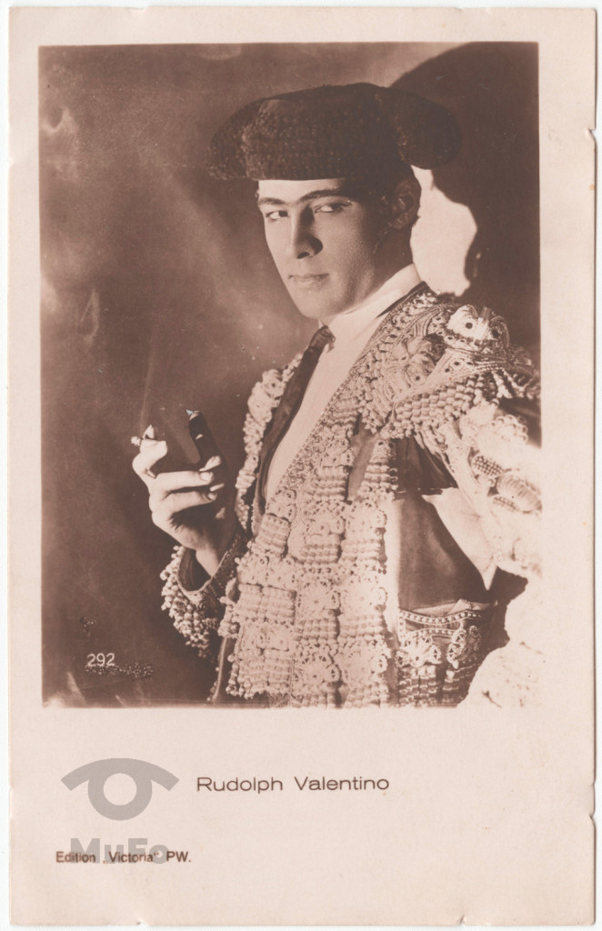 aktor Rudolf Valentino jako toreador, portret
