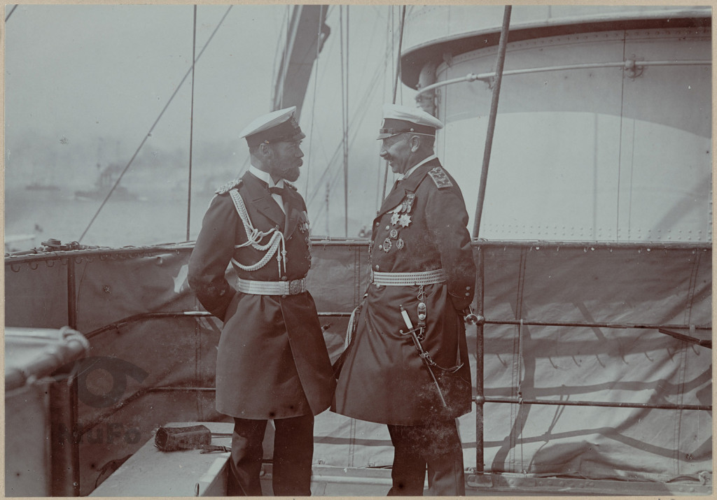 Car Mikołaj II i Cesarz Wilhelm II na pokładzie SMS "Deutschland"