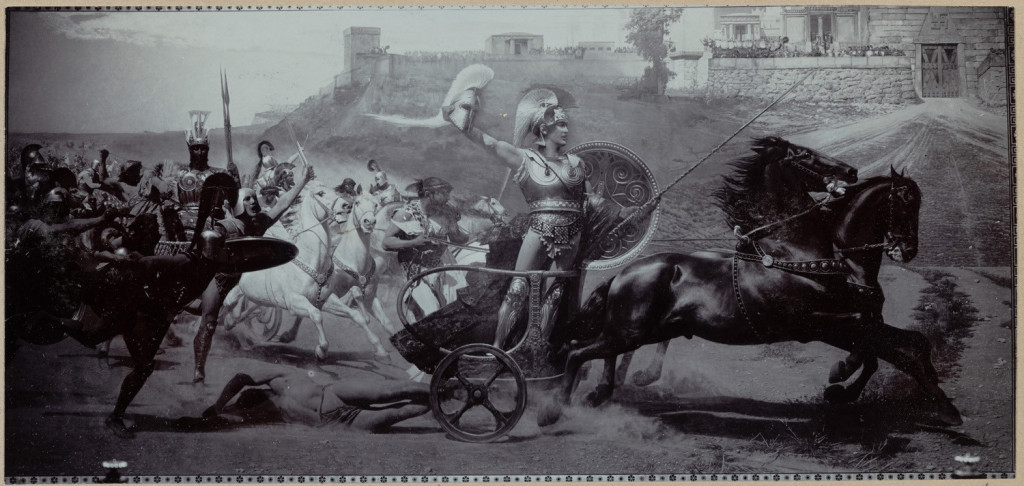 Reprodukcja fresku "Triumfujący Achilles", Franza von Matscha, pałac Achillion