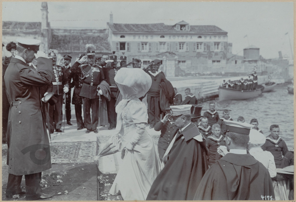 Przywitanie pary cesarskiej na Korfu przez Jerzego księcia greckiego i duńskiego