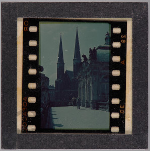 Drezno, pałac Zwinger i nieistniejący kościół św. Zofii (Sophienkirche)