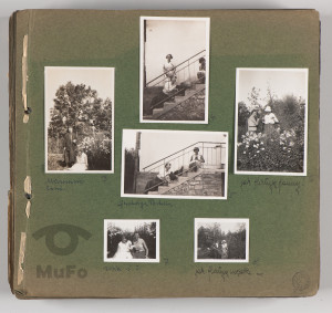 Album bez oprawy, 41 kart z zielonego kartonu