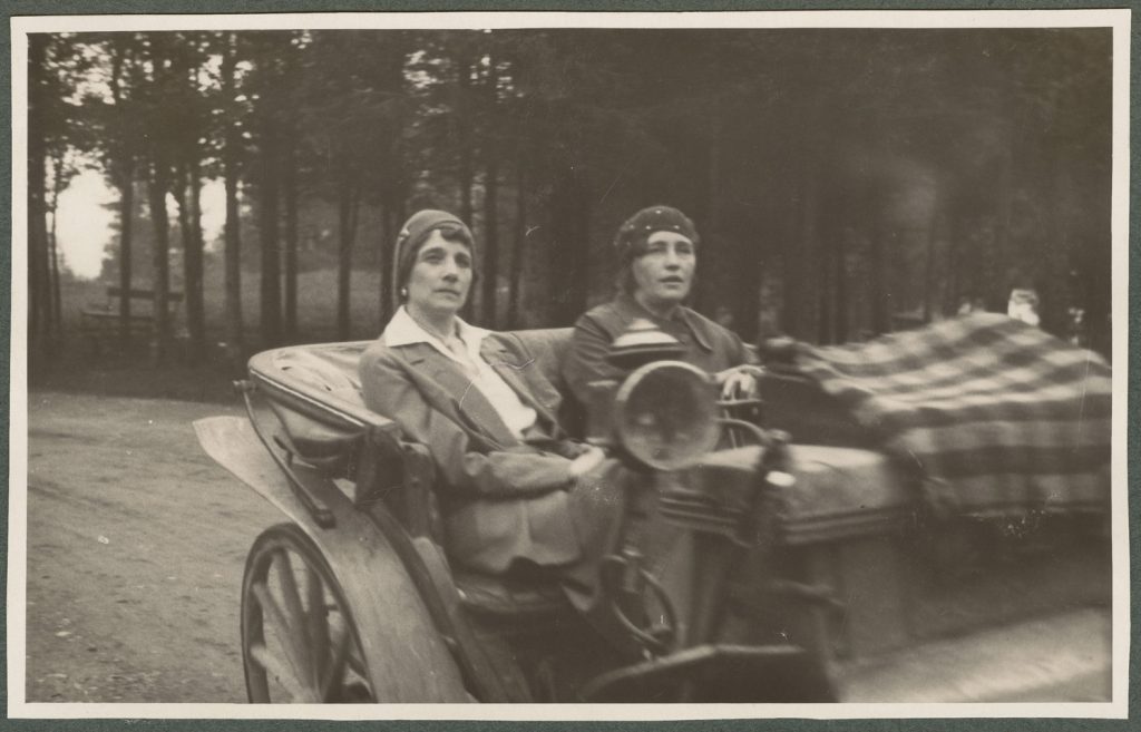 Dwie kobiety w dorożce, portret