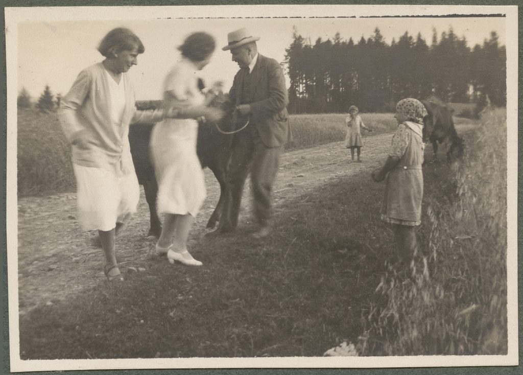 Scena rodzajowa w ruchu, portret zbiorowy w plenerze