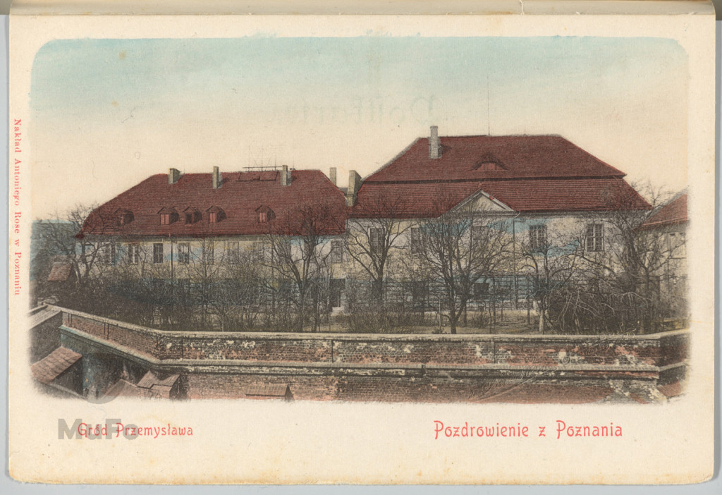 Poznań, fragment murów z budynkami, widok.