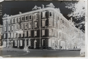 Wilno, ulica Mickiewicza, zniszczony hotel „Georges"