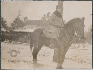 Oficer armii Austro-Węgier na koniu, portret