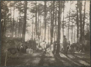 Kołki, obóz żołnierzy austro-węgierskich w lesie