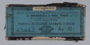 Pudełko, na klisze szklane negatywowe, Plaques au Gelatino - Bromure D'Argent