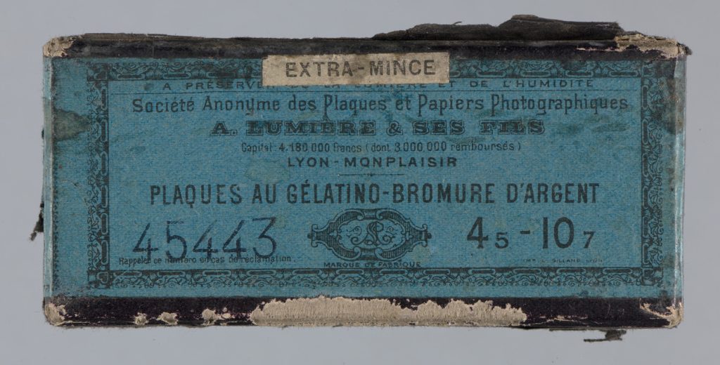 Pudełko, na klisze szklane negatywowe, Plaques au Gelatino - Bromure D'Argent